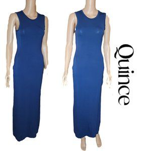 Quince Tencel Jersey Tank Maxi Dress NWT Navy Small